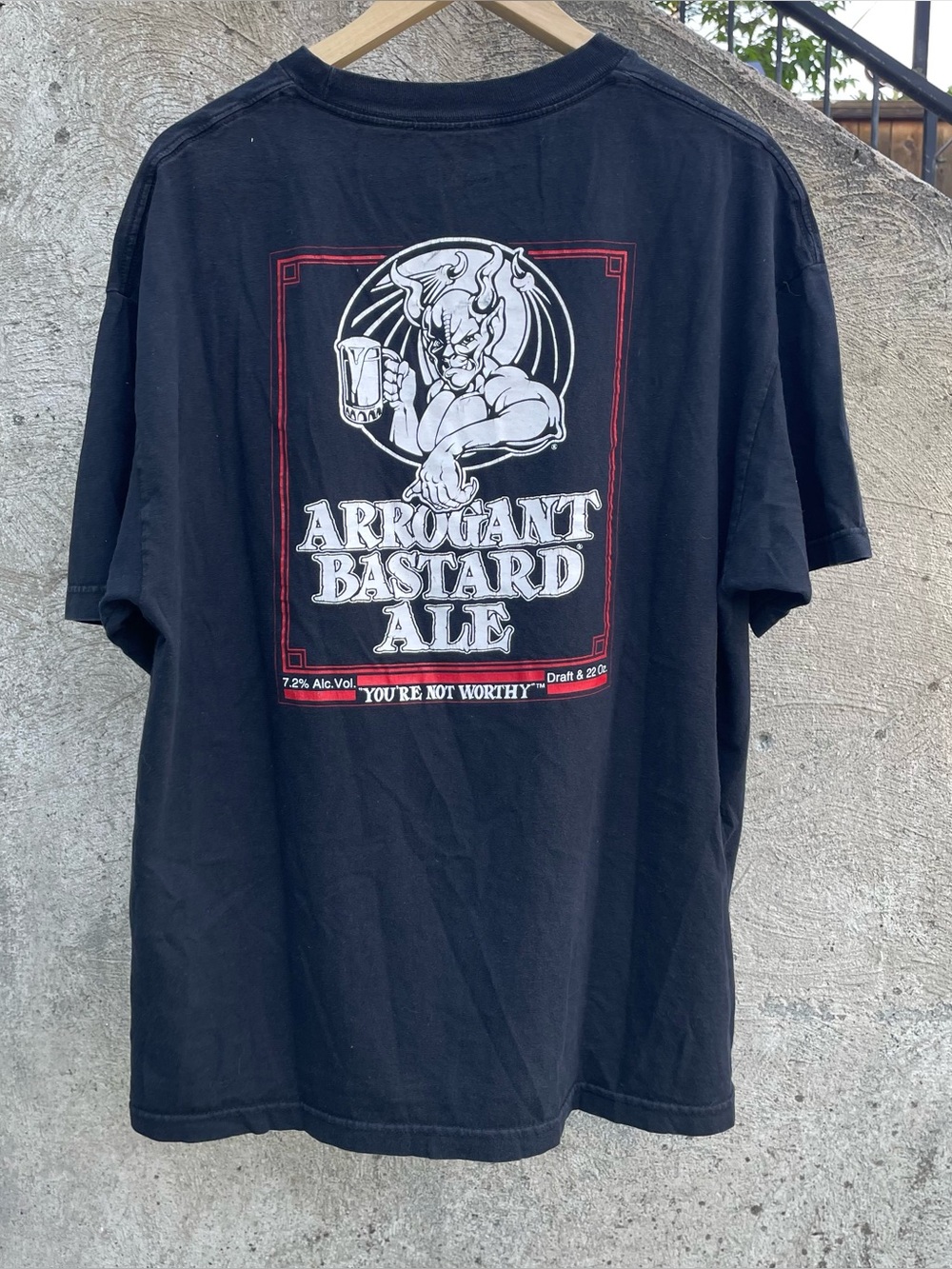 Double sided Arrogant Bastard Ale graphic tee size XL